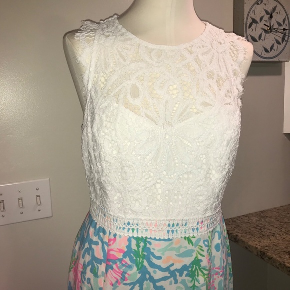 Lilly Pulitzer Sharice coral bay lace sheath dress - Picture 6 of 16